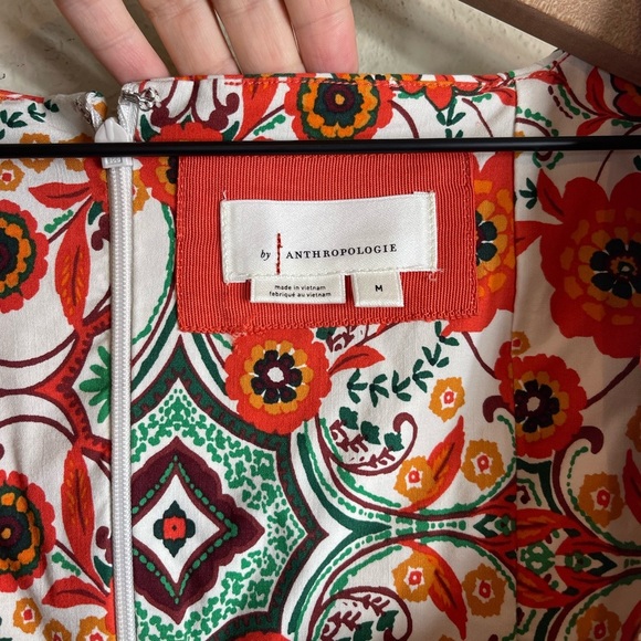 By Anthropologie Cecily Fit & Flare Sweetheart Floral Midi Dress Size Medium - Picture 4 of 10